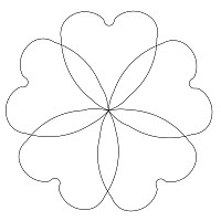 heart flower simple